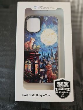 ChiCase Ver Cat Moon City iPhone 12 Mini Case - Blue Multi